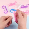 6Pcs Ergonomic Handle Nail Cleaning Brush Comfortable Plastic Handle Scrubbing