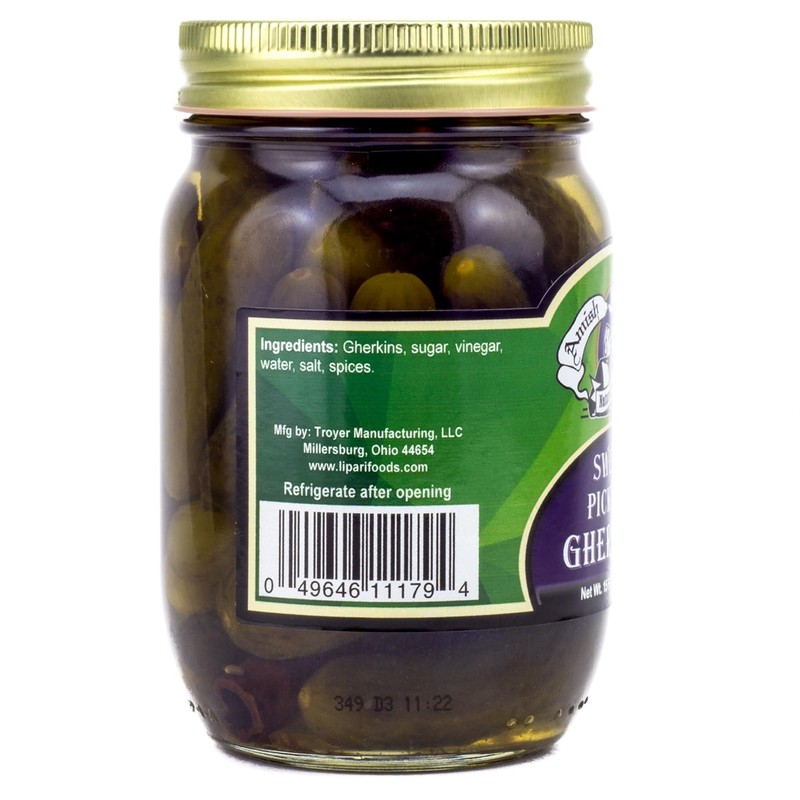 Amish Wedding Sweet Pickled Gherkins 15oz (Pack of 2)