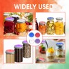 4 Stück Silikon Einmachglas Groß Deckel, Lebensmittelqualität Wasserlose Mason Jar