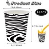 POPOYU 16Pcs Zebra Print Cups,Animal Print Paper Cups,Kids Jungle Animal