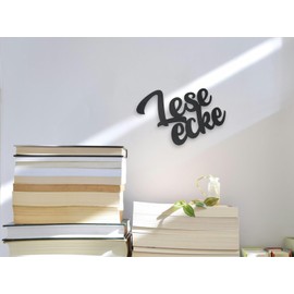Reading Corner Sign - Reading Room Lettering & Wall Decoration - Wall Decoration - Living Room - Wall Sticker Children's Room - Bookshelf - Children's Room Decoration - Made of Plastic (M)