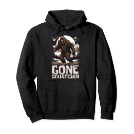 Funny Sasquatch Costume Hiking Bigfoot Squatching Pullover Hoodie