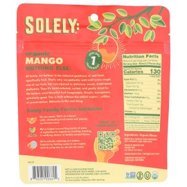 SOLELY Organic Dried Mango Halves, Large (Pack of 1) | One Ingredient | Vegan | Non-GMO | No Added Sugar