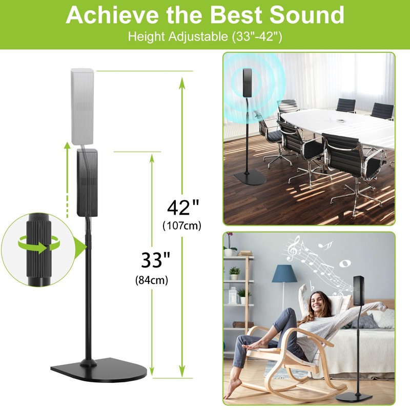Pack of 2 Adjustable Speaker Stand for Bose Floor Stand