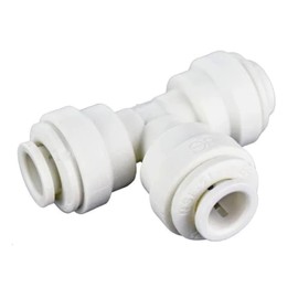 IPW Industries Inc-John Guest - (PP0208W) Polypropylene Union Tee Quick Connect Fitting - White 1/4" OD / 10 Pack