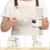 Suclain 3 Pcs Glass Coffee Containers Coffee Station Organizer Set,