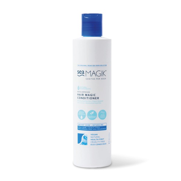 Sea Magik Conditioner for Dry or Damaged Hair - Infused with Hydrating Dead Sea Salt, Organic Seaweed, Coconut Oil, and More, Moisturiser for All Hair Types, Vegan, Cruelty Free (300ml)