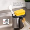 bremermann Stainless Steel Sink Organizer with Sponge Holder and Dish
