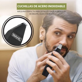 Kit Recortadora Rasuradora De Baterias Groomsman Wahl Casera Color Negro