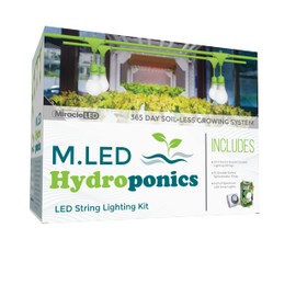 Miracle LED Hydroponics LED Indoor Grow Light Kit - Includes 2 Ultra Grow Full Spectrum 150W Replacement Grow Light Bulbs & 1 2-Socket Corded Fixture with SproutMatic Timer (2-Pack)