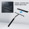 ovimar Gedser Shower Squeegee, No Drilling, Stainless Steel, Silver, Replaceable