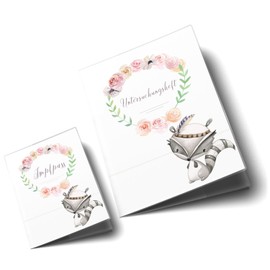 Customisable Set of 2 Covers for Baby Examination Records & Immunisation Card - Cute Boho Design