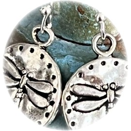 Etched Silver Dragon Fly Dangle Earrings Spring Nature Love. Jewelry Earrings for Women #3298FE203