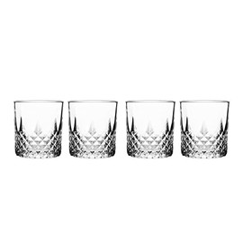 Godinger Double Old Fashioned Beverage Glass Cup Kronos Set of 4