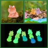 Sctmda Mini Resin Frog Figures, Pack of 56 Small Luminous