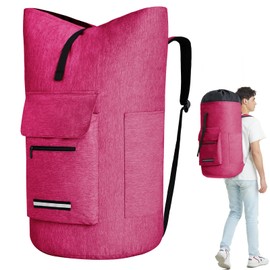 Laundry Bag Extra Large 115L，Laundry Backpack with Shoulder Straps，Sturdy Travel Laundry Bags with 4 Pockets，Laundry Backpack Heavy Duty，Clothes Hamper Bag XXL，College Dorm Essentials