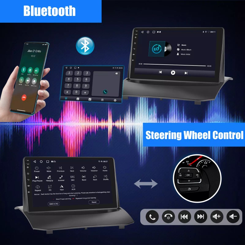 ESSGOO 9'' Android 13 Carplay For Ford Fiesta 2009-2016 Car