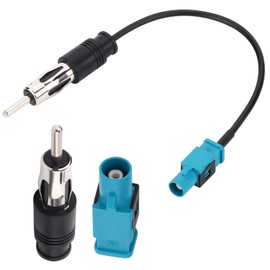 BLTIATLE Radio Car Antenna Cable 6 Inch Universal Vehicle Car Stereo FM AM Radio Antenna Adapter Cable Fakra Z Male to DIN Plug Connector Cable for Car Stereo Audio HD Radio Head Unit