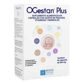 Ogestan Plus 950 Mg Con 30 Cápsulas | Suplemento Prenatal
