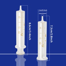 Jiaxix 10 Pack 2ml Glass Syringes With Caps