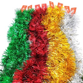 Iriwa Christmas Tree Decoration, Star Ornament, Plated Mall, Gold, Silver, Red, Green, 4 Colors, Christmas Room Decoration, Christmas Tree, Garden Decoration, Wicker, Christmas Wisteria, Events, Weddings, After-parties, New Year's Parties, Wedding Decorations (8 Garlands)