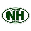 CafePress Green New Hampshire Live Free Or Die Sticker (Oval