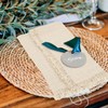 60 Pcs Handmade Cloth Napkins with Fringe Natural, 16x16 Inches