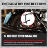 Saddlebag Guard Rear Saddlebag Crash Bars with 4 PCS Red