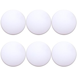 6 Pcs Door Stop Wall Protector. 3.15" and 2" Large White Silicone Door Bumpers with Strong Thickened Adhesive of Rubber Knob, Round Wall Shield Cushion. Door Knob Wall Protector.