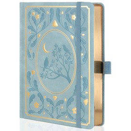 TIEFOSSI Bullet Dot Notebooks, A5 Hardcover Dot Journals for Writing Women, 160gsm Thick Paper, 190 Numbered Pages, for Planner Organization