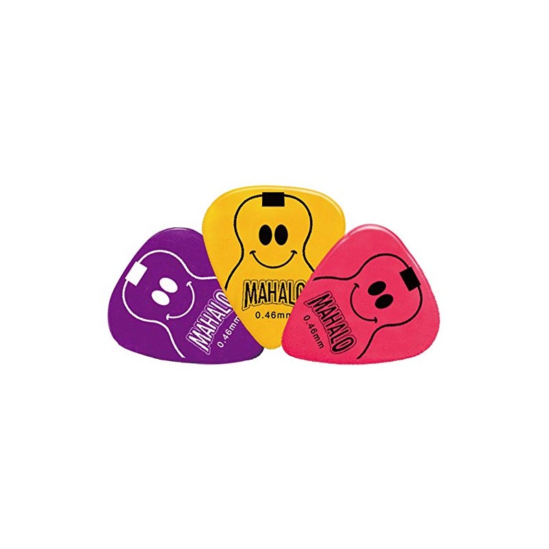 MAHALO MZPK1 Teardrop Shaped Ukulele Picks, 0.02 inches (0.46 mm),