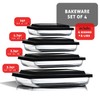 Eatex 8-Piece Deep Glass Casserole Dishes for Oven with Plastic