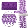 GXTIZAS Purple Lace Trim 5 Yards Wide Venise Lace Ribbon