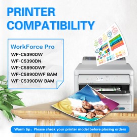 SANCTink T11D Cartridges for Epson T11D1 T11D2 T11D3 T11D4 Printer Cartridges Compatible with Epson Workforce Pro WF-C5390DW BAM WF-C5890DWF BAM WF-C5390DN