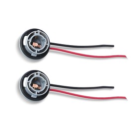 Dogary 2 PCS Car LED Socket Plug, Standard 1156 BA15S BAU15S Bulbs Socket Holder, Waterproof High-Temp Turn Signals Backup Lights Harness, Universal for Most Cars Trucks SUVs (Gray)