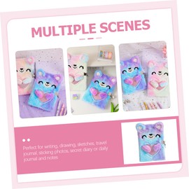 MAGICLULU Notebook with Lock for Girls Stationary Girls Diary Lined Diary Grid Paper Notebook Diaries Cartoon Notepad Diary for Girls Aged 8-12