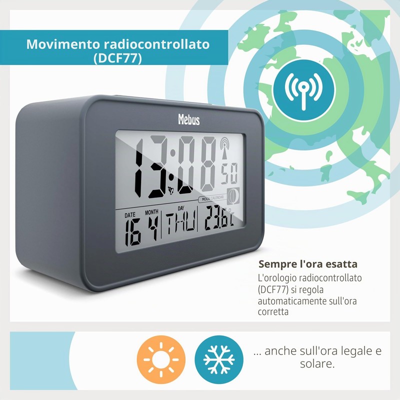 Mebus 51460 Antracite sveglia