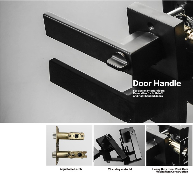 Exterior Door Lock Set with Deadbolt, Front Door Handle Set