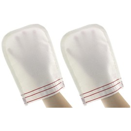 OG-ER Turkish Hammam Glove, White, Pack of 2