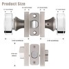 newliplace Exterior Glass Door Knob with Single Cylinder Deadbolt Lockset,