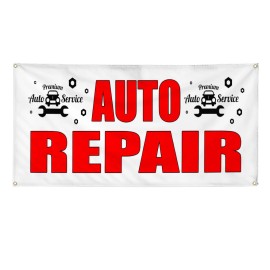 genetic/unbranded Vinyl Banner Multiple Sizes Auto Repair Auto Repair Body Shop Automotive Outdoor - 60x144inches