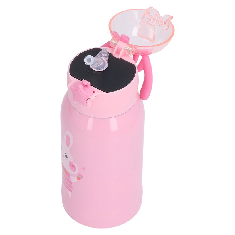 500ml Kids Stainless Steel Straw Thermal Insulation Cup Temperature Display