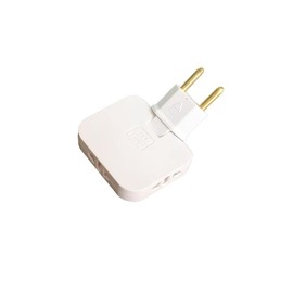 3 Stück Flachstecker Mehrfachsteckdose, Flachstecker mit 3 Adapter, Steckdosenadapter Flach mit 180°-Drehgelenk, EU-zu-US-Adapter für Zuhause, Büro, Reisen