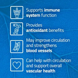 RUTASCORBIN Vitamin C with Rutin | High Potency Immune Support Supplement with Antioxidants for Vitality, Circulatory Health, Energy & Daily Wellness, 50 Tablets, 2-Pack