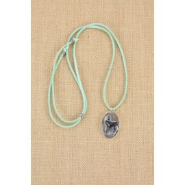 Shark Tooth & Beach Sand Vegan Faux Suede Necklace