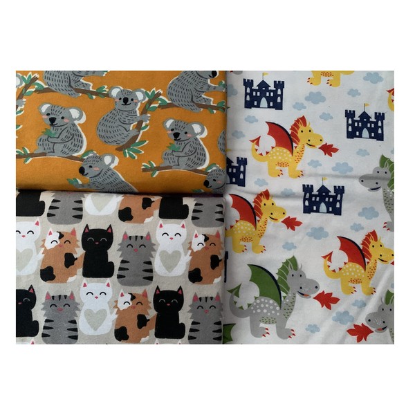 Lap weighted blanket, choose 5-7 lbs, cats, koala, dragons, castles,
