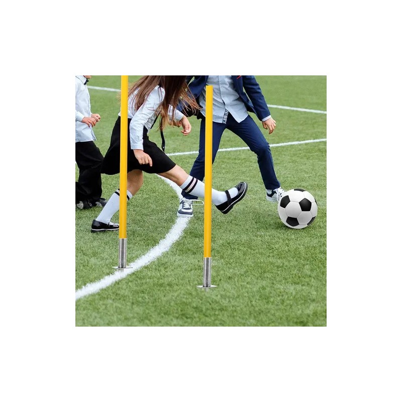3pcs Spring Ground Nail Football Flagpole Holder Soccer