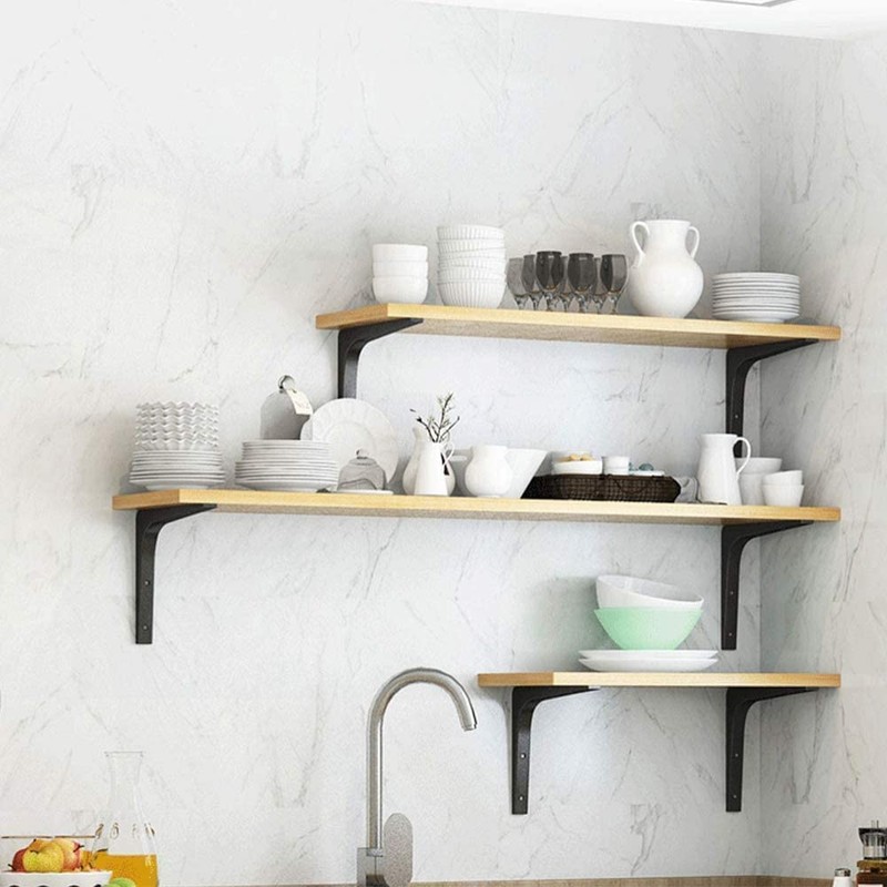 Shelf Brackets, 4 Pack L Shape 6 x 8 inch
