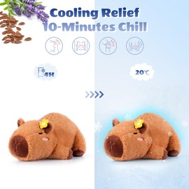 SuzziPals Heatable & Coolable Plushie, Microwave Heating Pad for Period Cramps, Cute Capybara Gifts for Girls & Boys