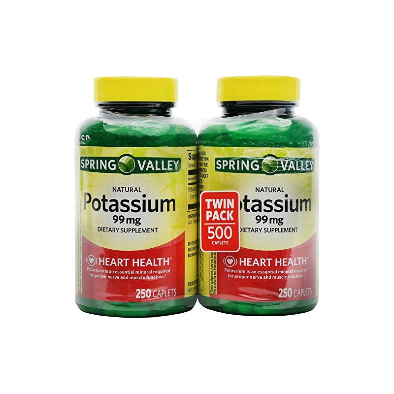 Spring Valley Potassium 99 mg from Potassium Gluconate 595 mg